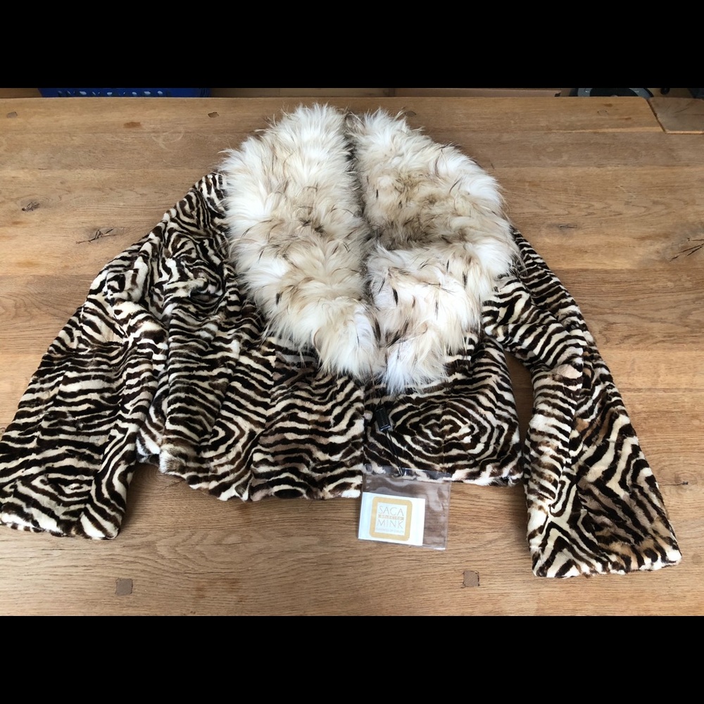 Dyed Mink & Fox Collar Coat